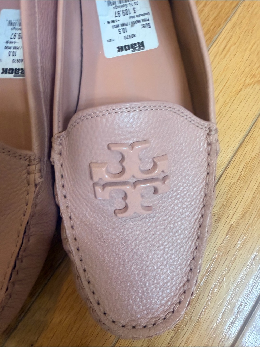 Tory Burch Women’s Leather Pebble Loafers in Blush NWT